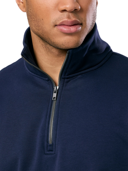Gym+Coffee Men's Clubhouse Half Zip Oversized Sweatshirt - view 2, Twilight Navy