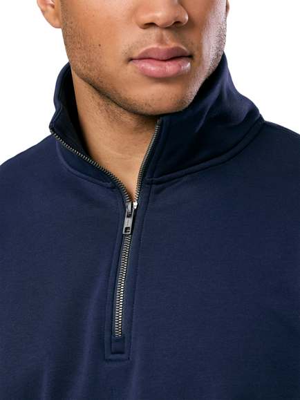 Gym+Coffee Men's Clubhouse Half Zip Oversized Sweatshirt - view 2, Twilight Navy