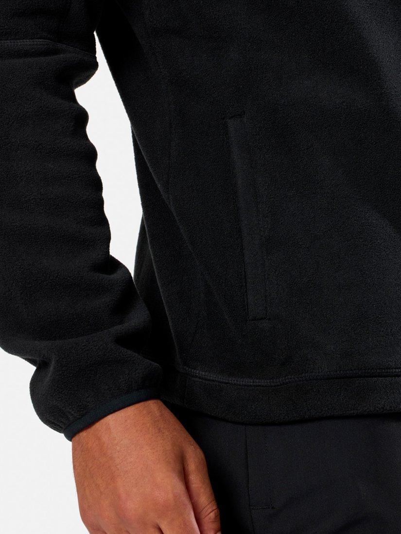 Product image 7 of 8, which shows Gym+Coffee Half Zip Polar Fleece, Deep Black, XXS