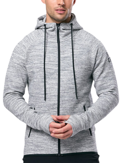Gym+Coffee Men's Fleck Hoodie, Grey Fleck, Grey Fleck