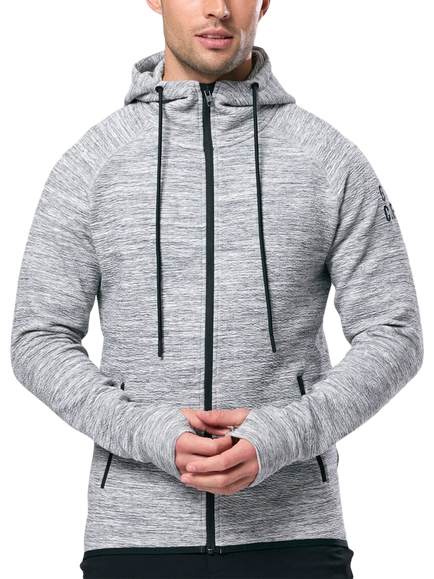 Gym+Coffee Men's Fleck Hoodie, Grey Fleck, Grey Fleck