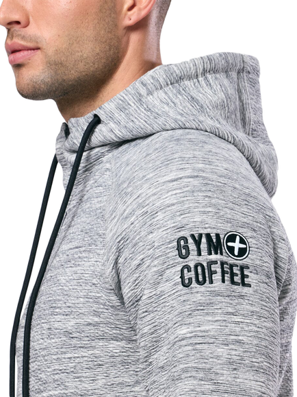 Gym+Coffee Men's Fleck Hoodie, Grey Fleck - view 2, Grey Fleck