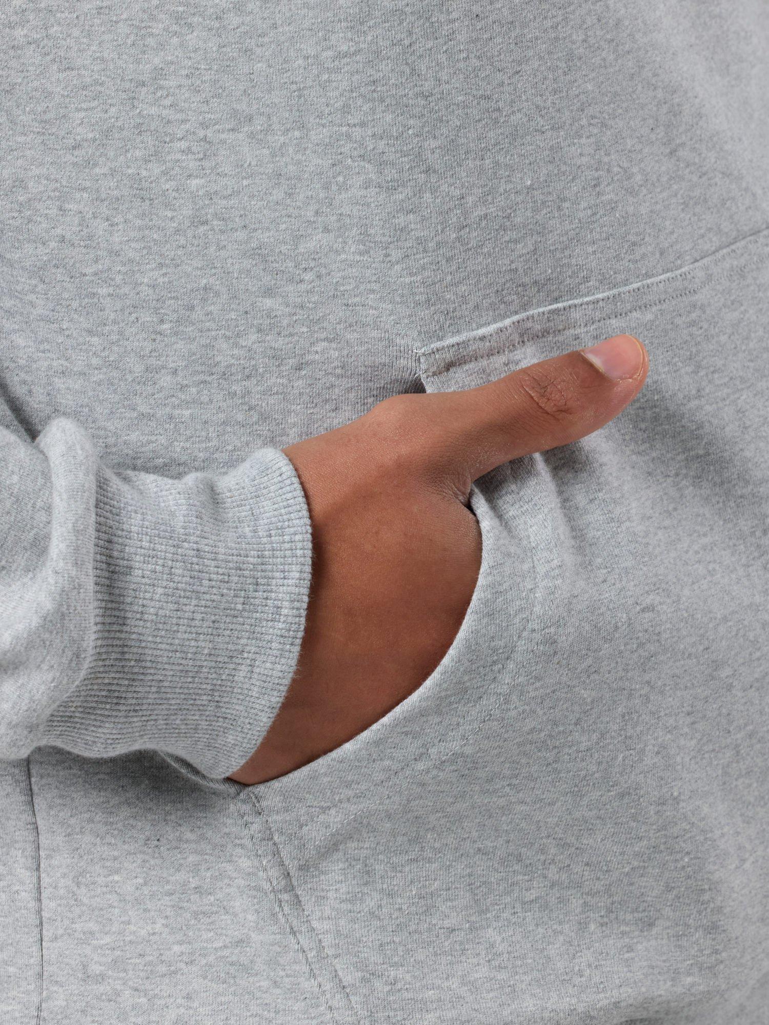 Product image 5 of 6, which shows Gym+Coffee Men's Chill Hoodie, Grey Melange, XXS