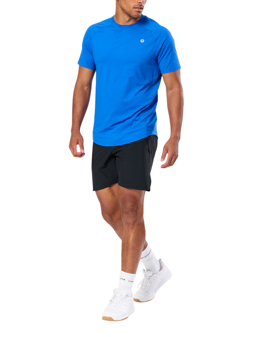 Product image 2 of 6, which shows Gym+Coffee Relentless T-Shirt, Azure Blue, XXS