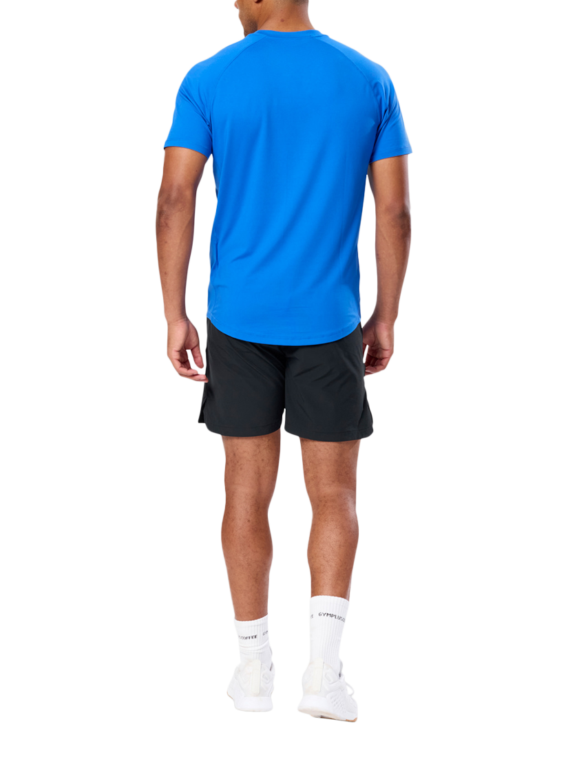 Product image 3 of 6, which shows Gym+Coffee Relentless T-Shirt, Azure Blue, XXS