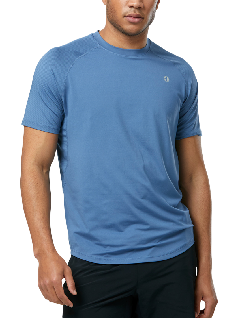 Product image 4 of 10, which shows Gym+Coffee Relentless T-Shirt, Oasis Blue, XXS