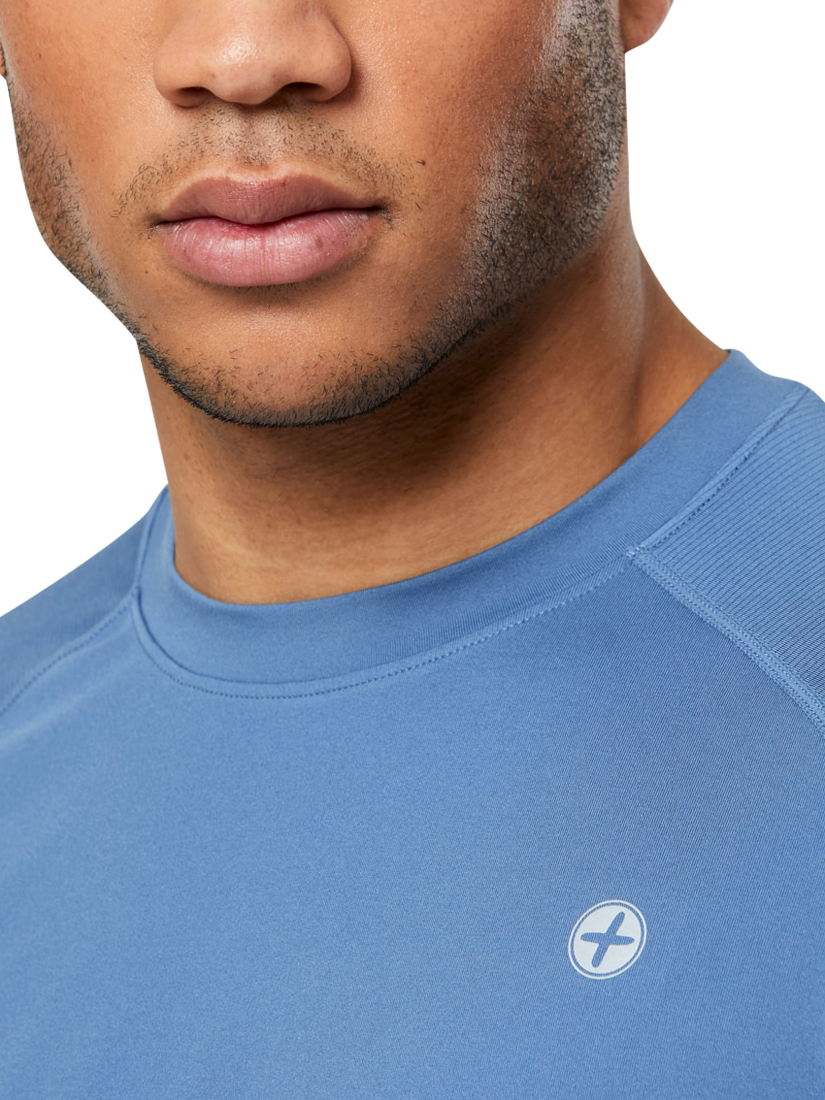 Product image 6 of 10, which shows Gym+Coffee Relentless T-Shirt, Oasis Blue, XXS