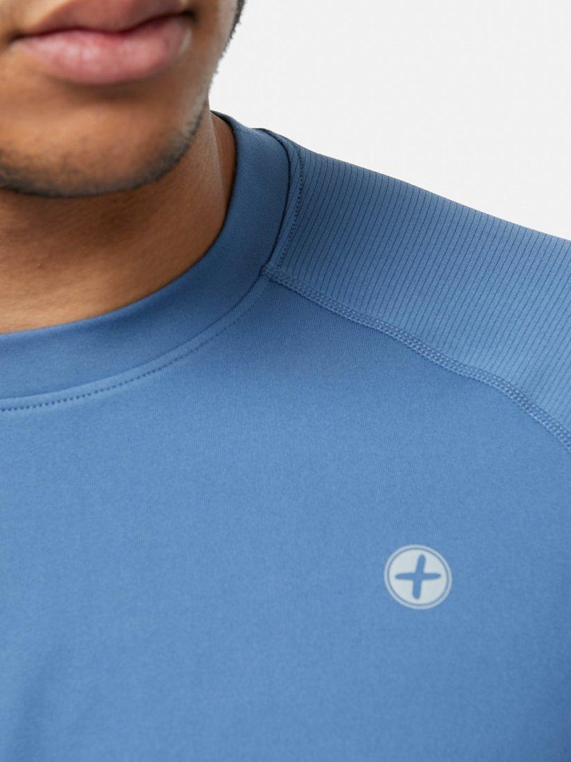 Product image 7 of 10, which shows Gym+Coffee Relentless T-Shirt, Oasis Blue, XXS