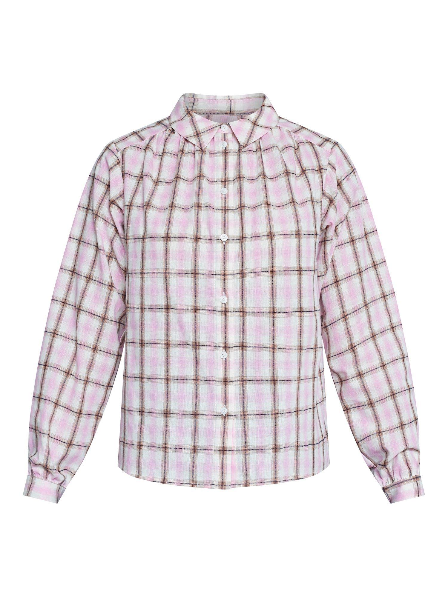Product image 3 of 5, which shows Sisters Point Edva Check Shirt, Pink, L