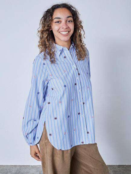 Sisters Point Stars and Stripes Blouse, Blue, Blue