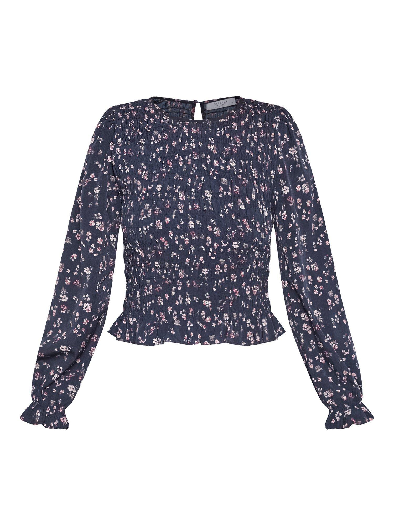 Product image 3 of 4, which shows Sisters Point Nix Floral Top, Navy/Multi, XS