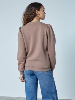 Sisters Point Peva Puff Sleeve Sweatshirt - view 2, Cappuccino