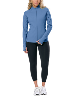 Gym+Coffee Women's Relentless Full Zip Jacket, Oasis Blue - view 2, Oasis Blue