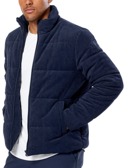 Gym+Coffee Unisex Cord Puffer Jacket, Twilight Navy