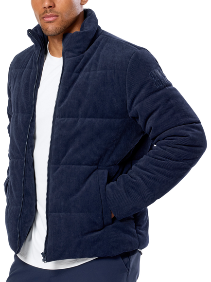 Gym+Coffee Unisex Cord Puffer Jacket, Twilight Navy