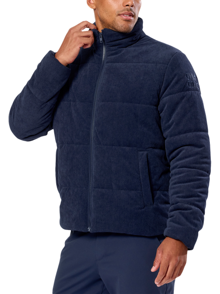Gym+Coffee Unisex Cord Puffer Jacket - view 2, Twilight Navy