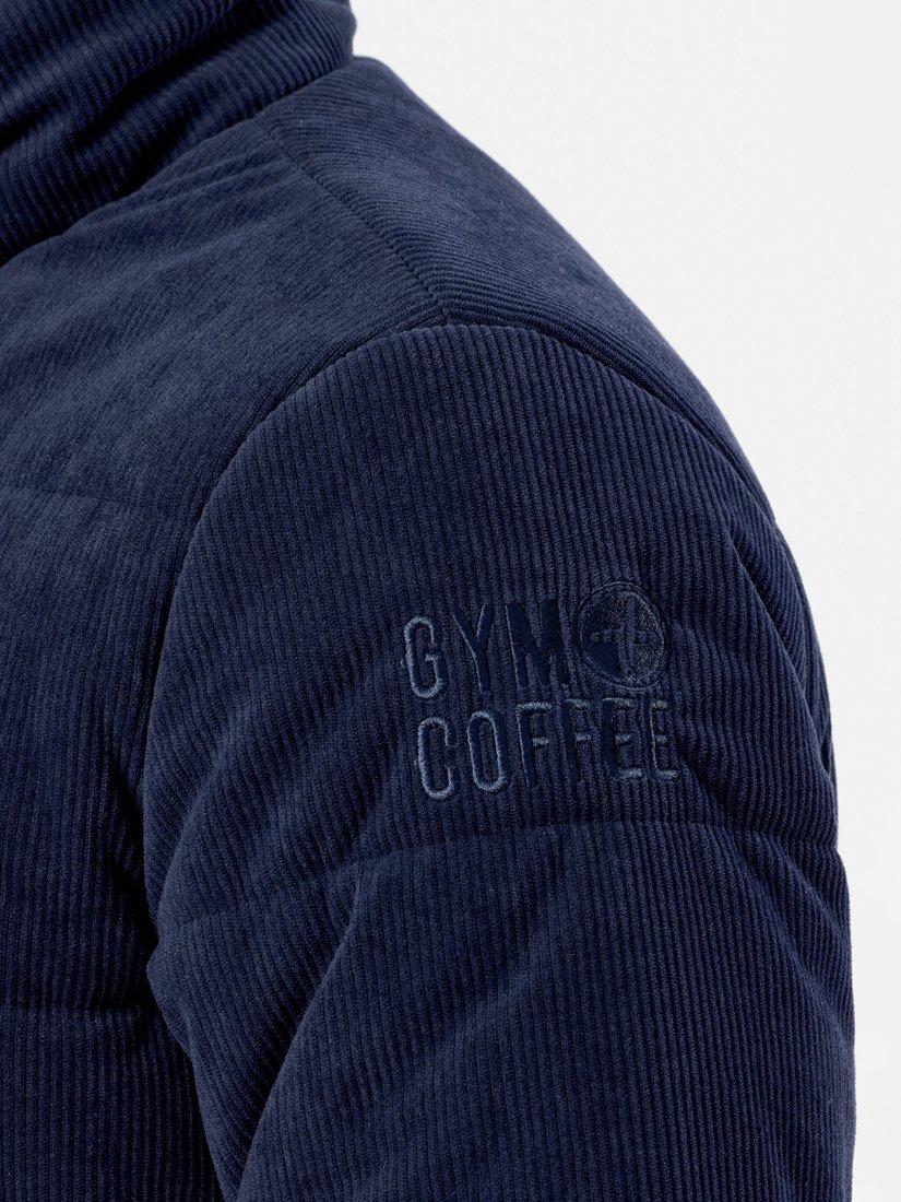 Product image 7 of 8, which shows Gym+Coffee Unisex Cord Puffer Jacket, Twilight Navy, XXS