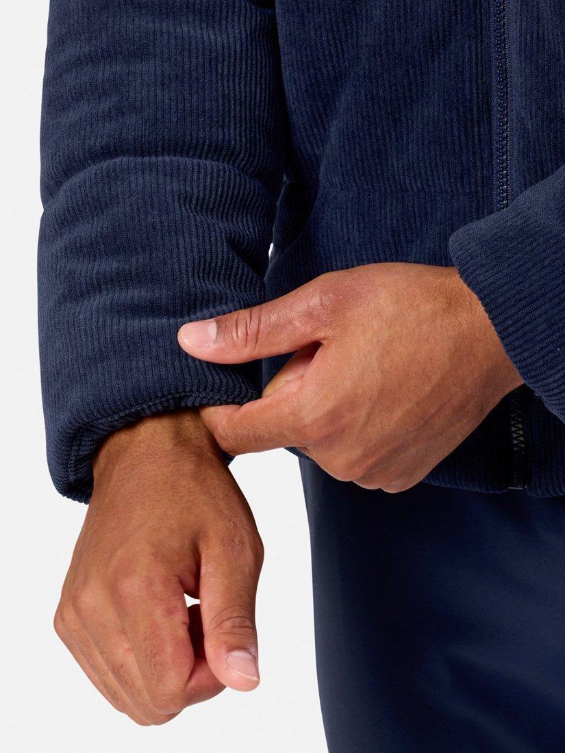 Product image 8 of 8, which shows Gym+Coffee Unisex Cord Puffer Jacket, Twilight Navy, XXS