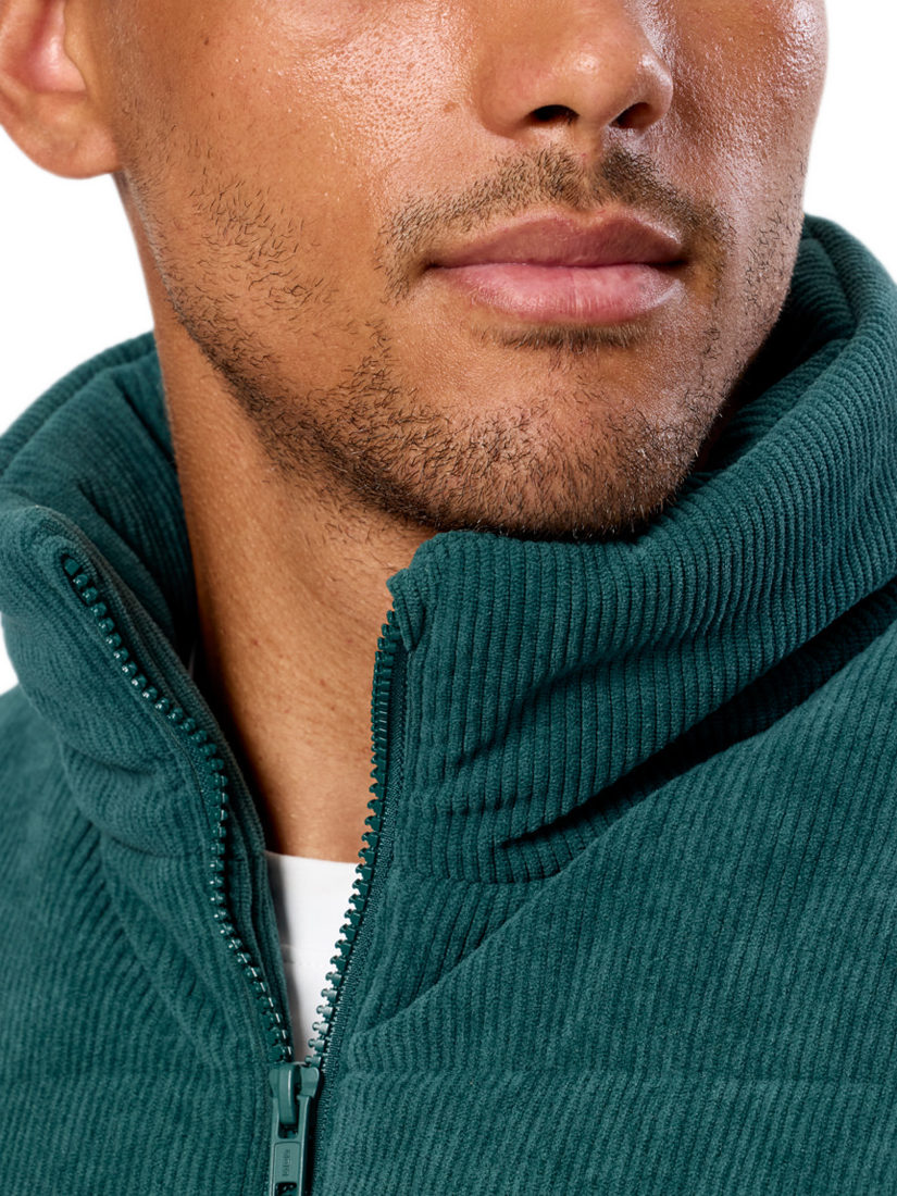 Product image 4 of 8, which shows Gym+Coffee Unisex Cord Puffer Jacket, Amazon Green, XXS