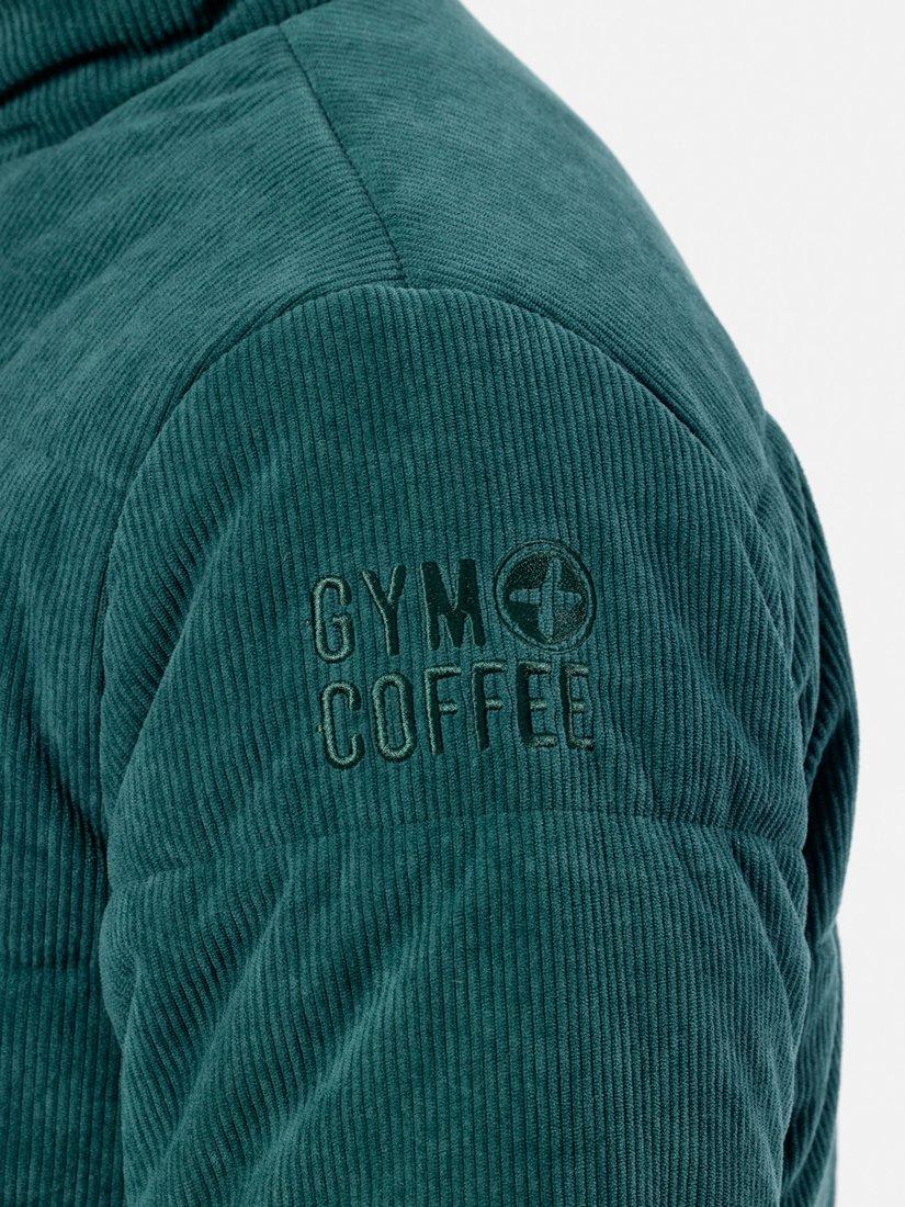 Product image 8 of 8, which shows Gym+Coffee Unisex Cord Puffer Jacket, Amazon Green, XXS