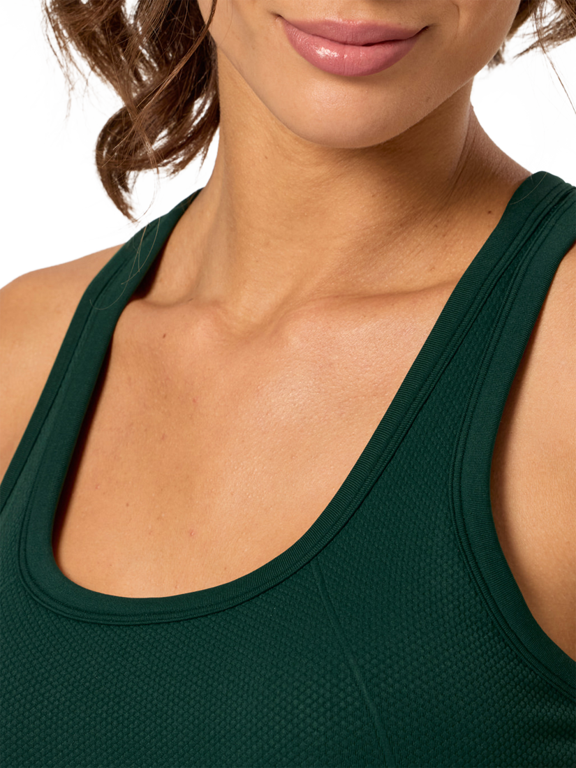 Product image 2 of 6, which shows Gym+Coffee Lotus Low-Support Bra, Amazon Green, XXS