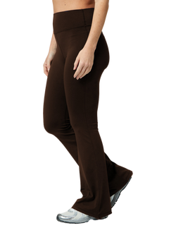 Gym+Coffee Soft Motion Flared Leggings, Mocha Bean - view 2, Mocha Bean