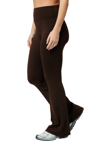 Gym+Coffee Soft Motion Flared Leggings, Mocha Bean - view 2, Mocha Bean