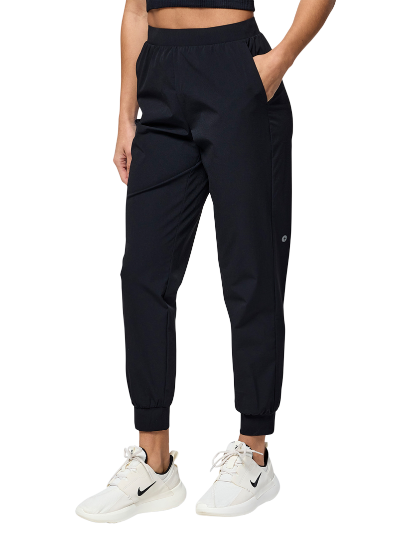 Product image 1 of 5, which shows Gym+Coffee Women's In Motion Joggers, Black, XXS