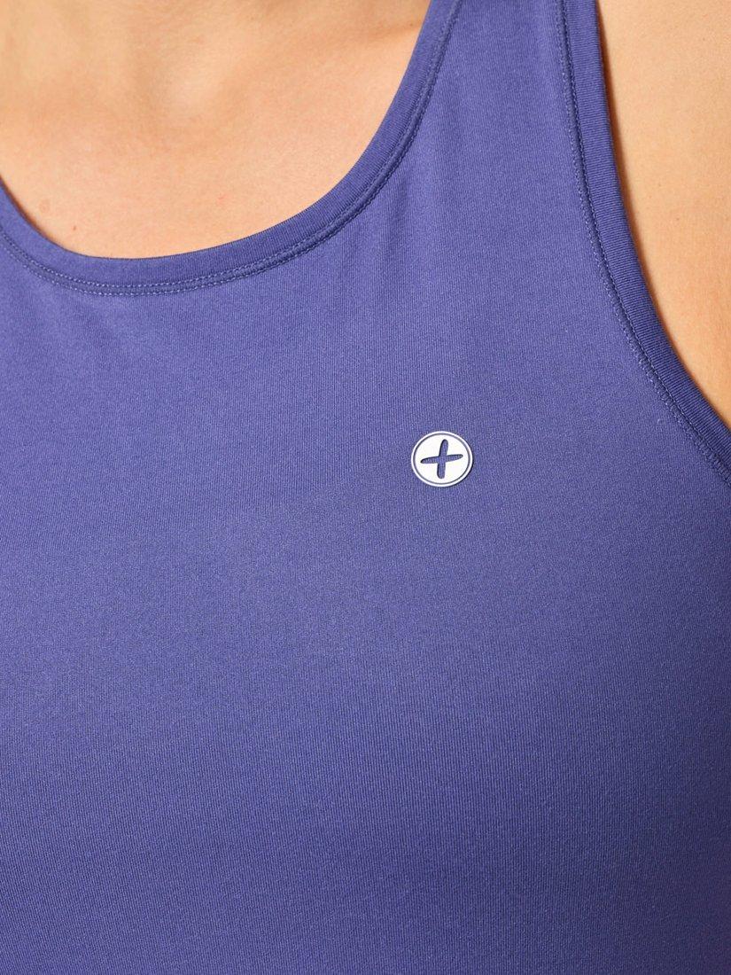 Product image 6 of 7, which shows Gym+Coffee Relentless Racerback Vest, Violet Smoke, XXS