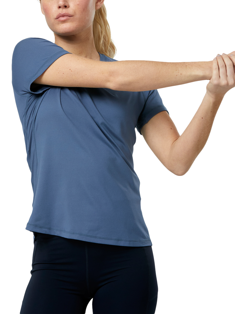 Product image 4 of 5, which shows Gym+Coffee Relentless T-Shirt, Oasis Blue, XXS