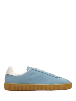 JAK Flow Lace Up Suede Trainers, Light Blue, Light Blue