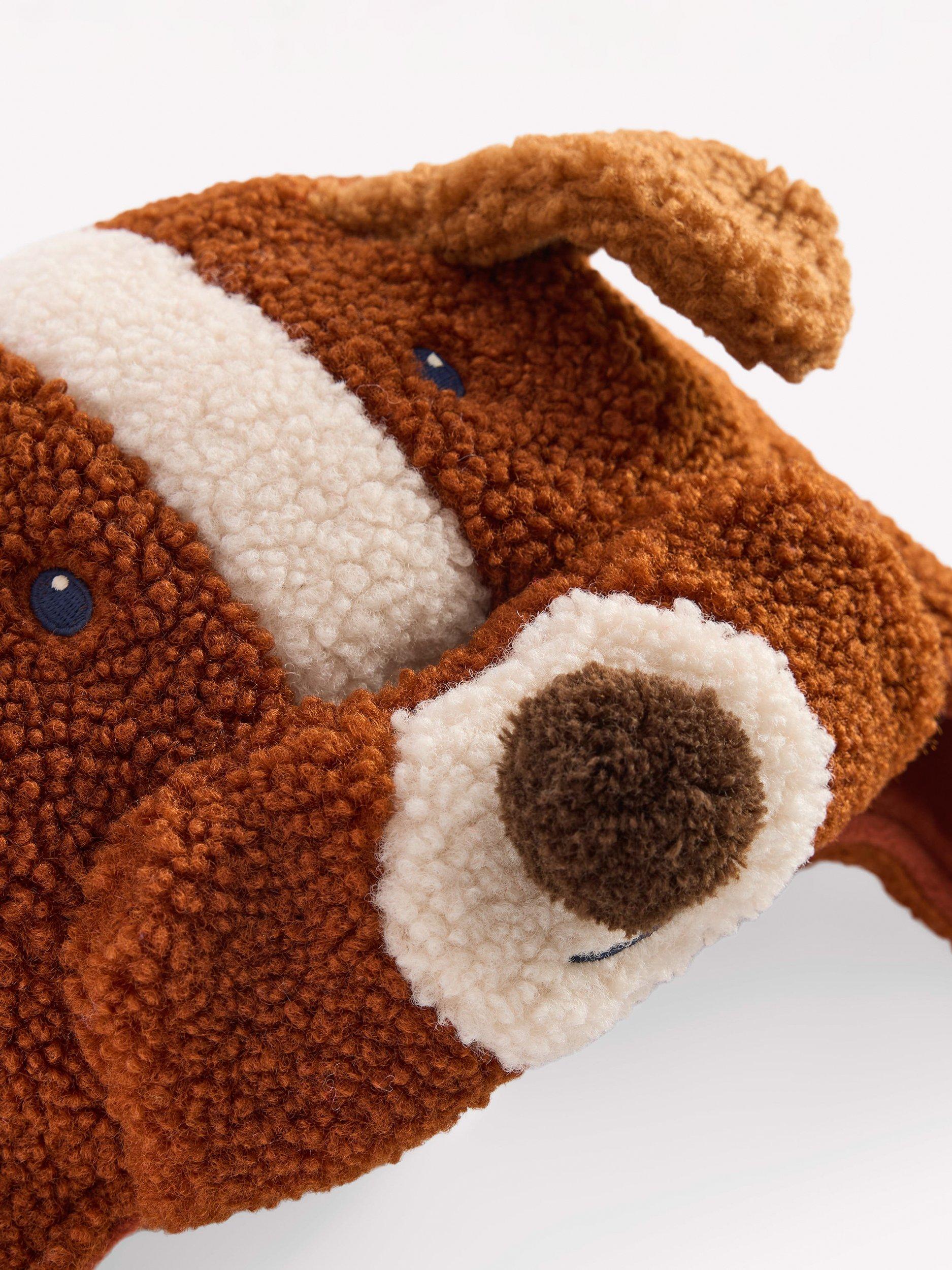 Product image 2 of 3, which shows Mini Boden Kids' Novelty Trapper Hat, Brown Dog, 9-12 years
