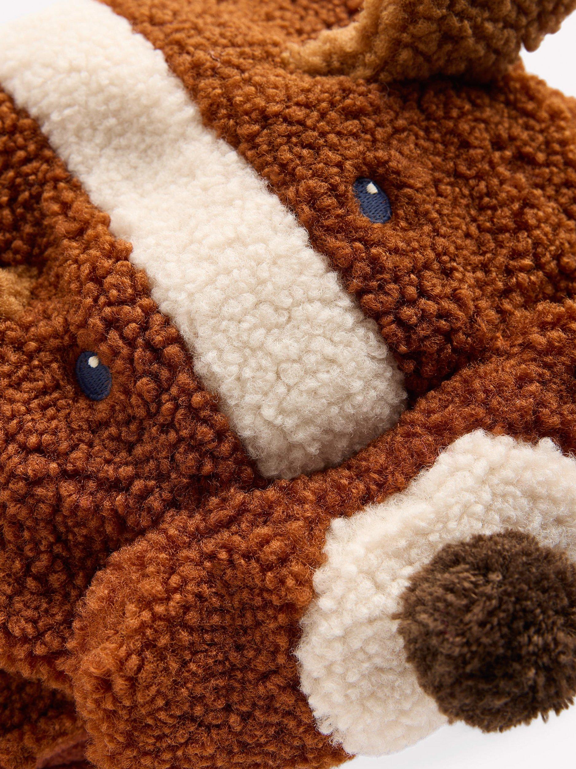 Product image 3 of 3, which shows Mini Boden Kids' Novelty Trapper Hat, Brown Dog, 9-12 years