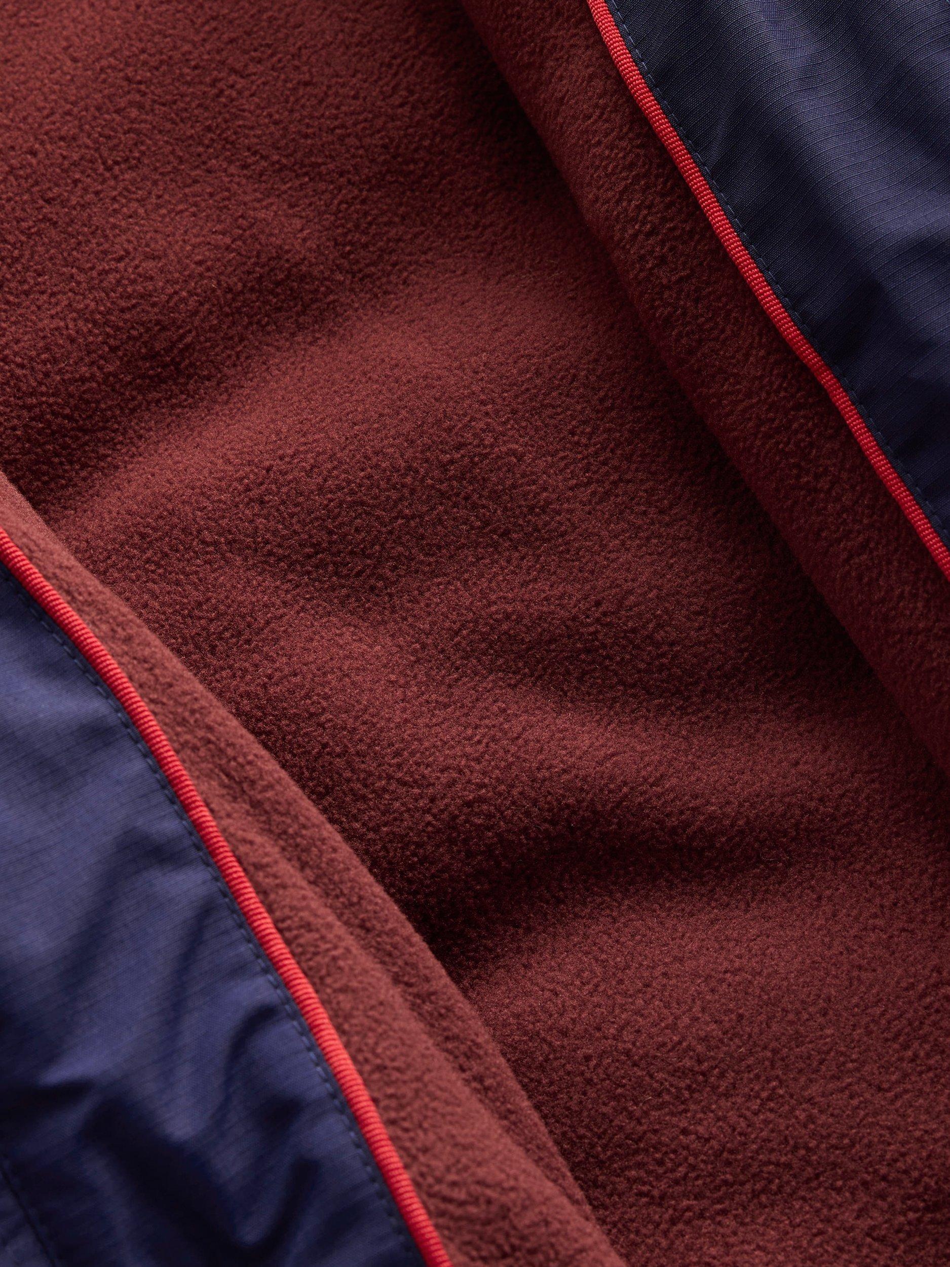 Product image 5 of 5, which shows Mini Boden Kids' Fleece Lined Coat, Navy/Multi, 2-3 years