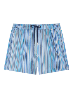 Paul Smith Seersucker Stripe Swim Shorts, Blue Mid, Blue Mid