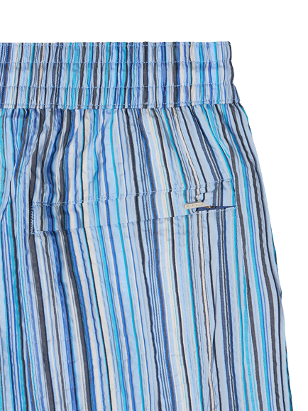 Paul Smith Seersucker Stripe Swim Shorts, Blue Mid - view 2, Blue Mid