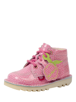 Kickers Kids' Strawberry Kick Hi Boots, Pink - view 2, Pink