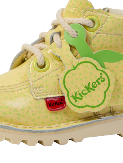 Kickers Kids' Strawberry Kick Hi Boots, Yellow - view 2, Yellow