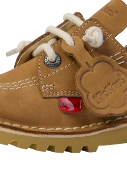 Kickers Kids' Kick Hi Leather Mules, Tan - view 2, Tan