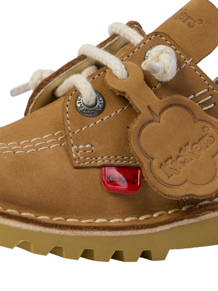 Kickers Kids' Kick Hi Leather Mules, Tan - view 2, Tan