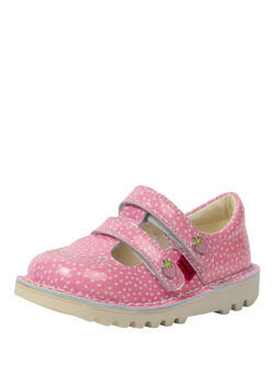 Kickers Kids' Strawberry Kick T-Bar Shoes, Pink - view 2, Pink