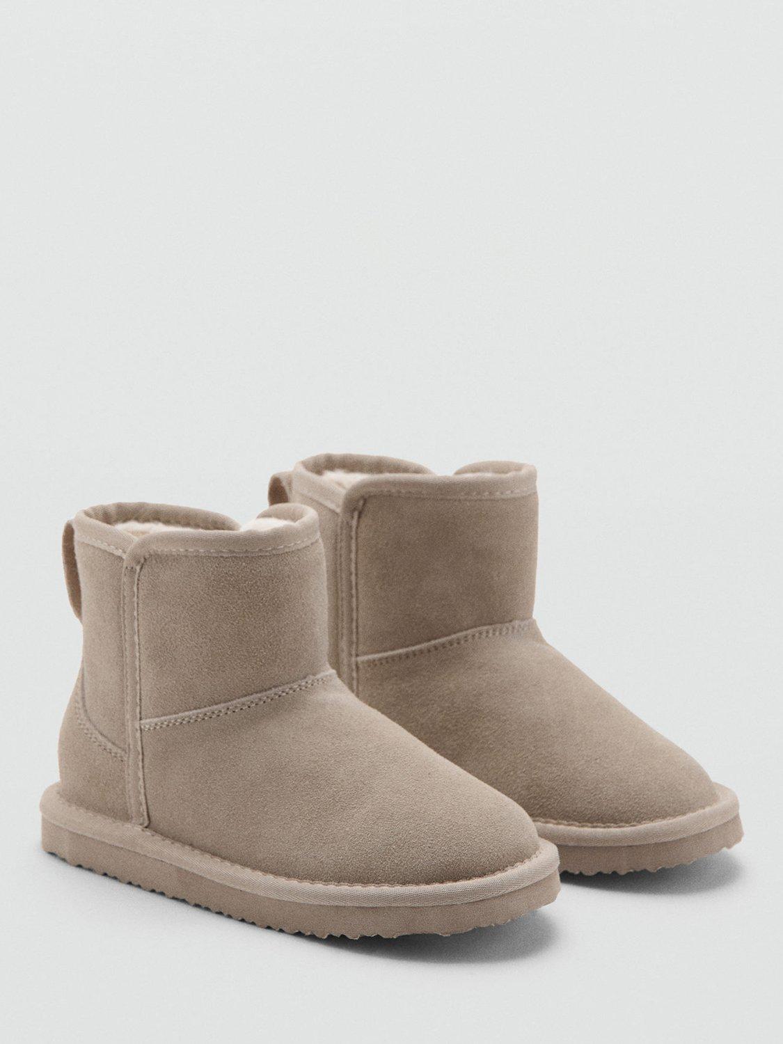 Product image 2 of 4, which shows Mango Kids' Cloe Suede Boots, Grey, 12.5 Jnr