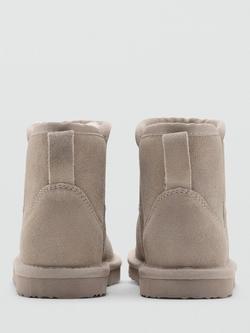 Mango Kids' Cloe Suede Boots, Grey - view 2, Grey