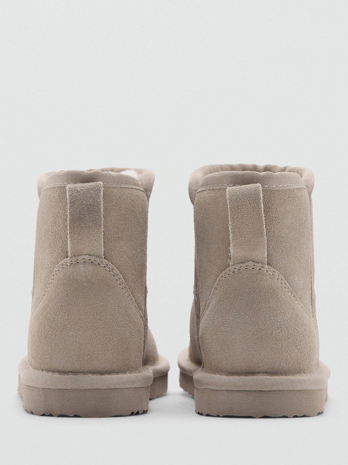 Product image 3 of 4, which shows Mango Kids' Cloe Suede Boots, Grey, 12.5 Jnr