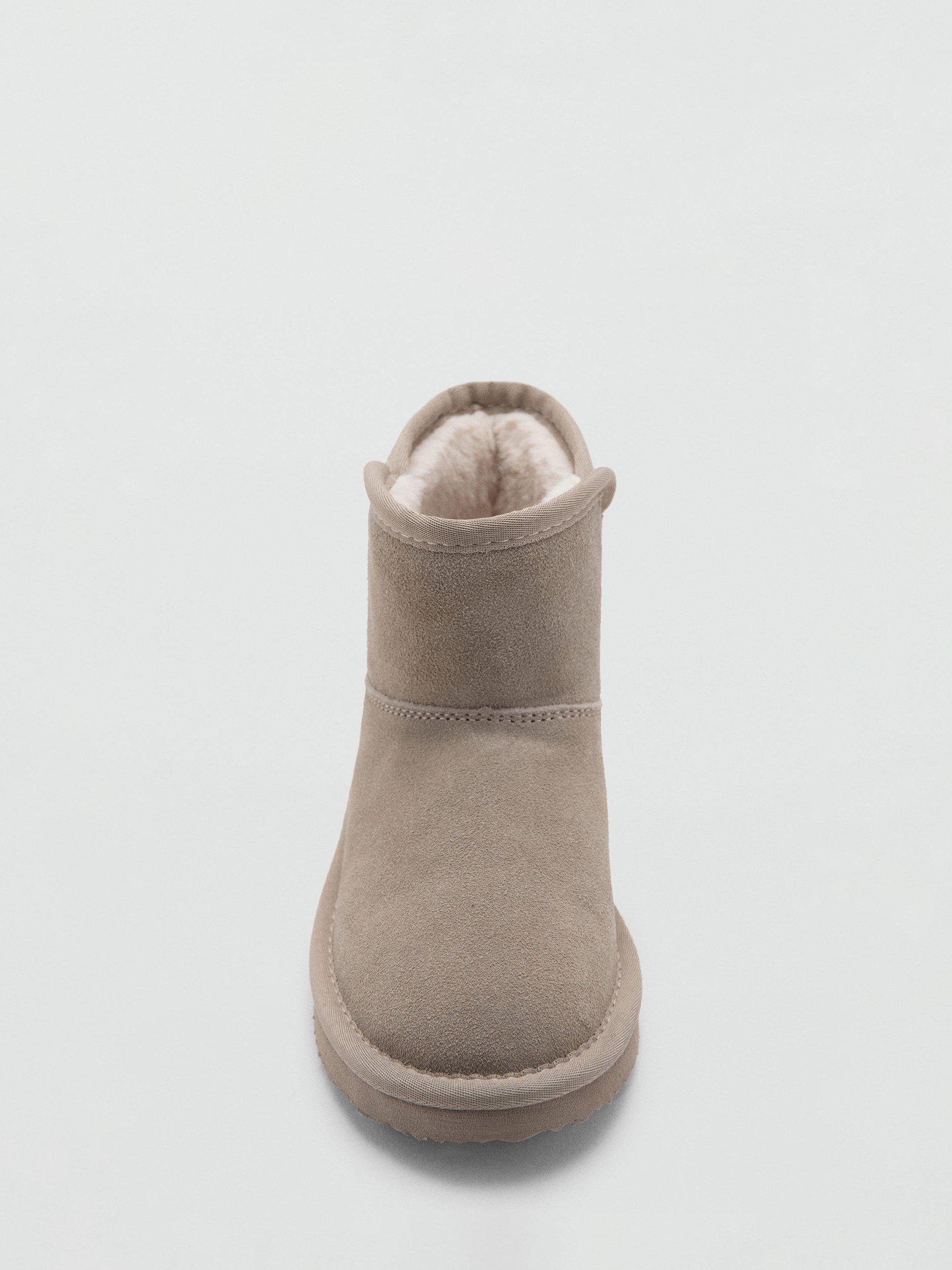 Product image 4 of 4, which shows Mango Kids' Cloe Suede Boots, Grey, 12.5 Jnr