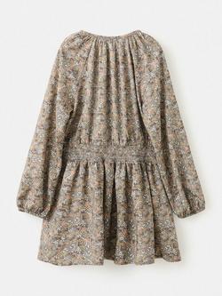 Mango Kids' Ingrid A-Line Floral Dress, Dark Green - view 2, Dark Green