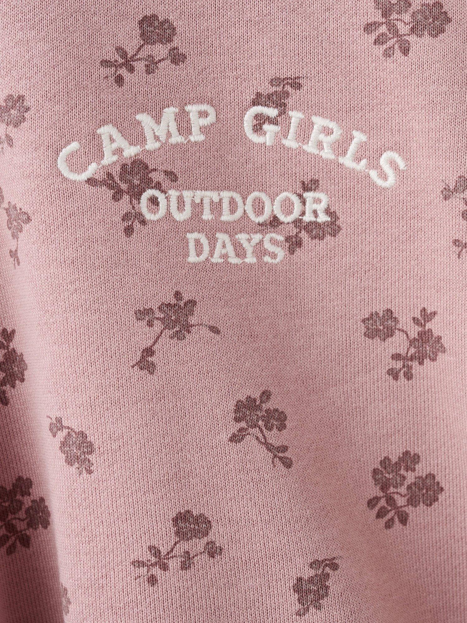 Product image 7 of 7, which shows Mango Kids' Camp Girls Sweatshirt, Pink, 11-12 years