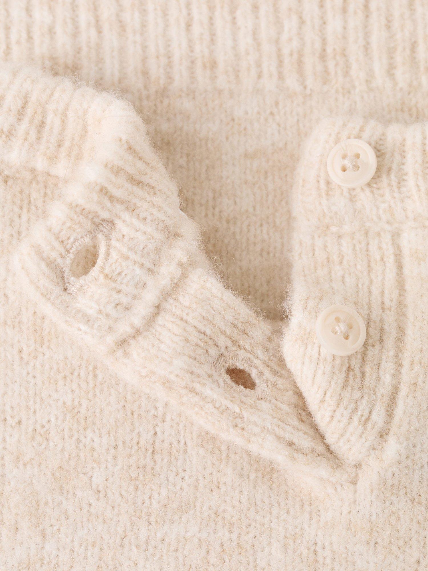 Product image 4 of 4, which shows Mango Kids' Knitted Crew Neck Squirrel Jumper, Light Beige, 3-4 years