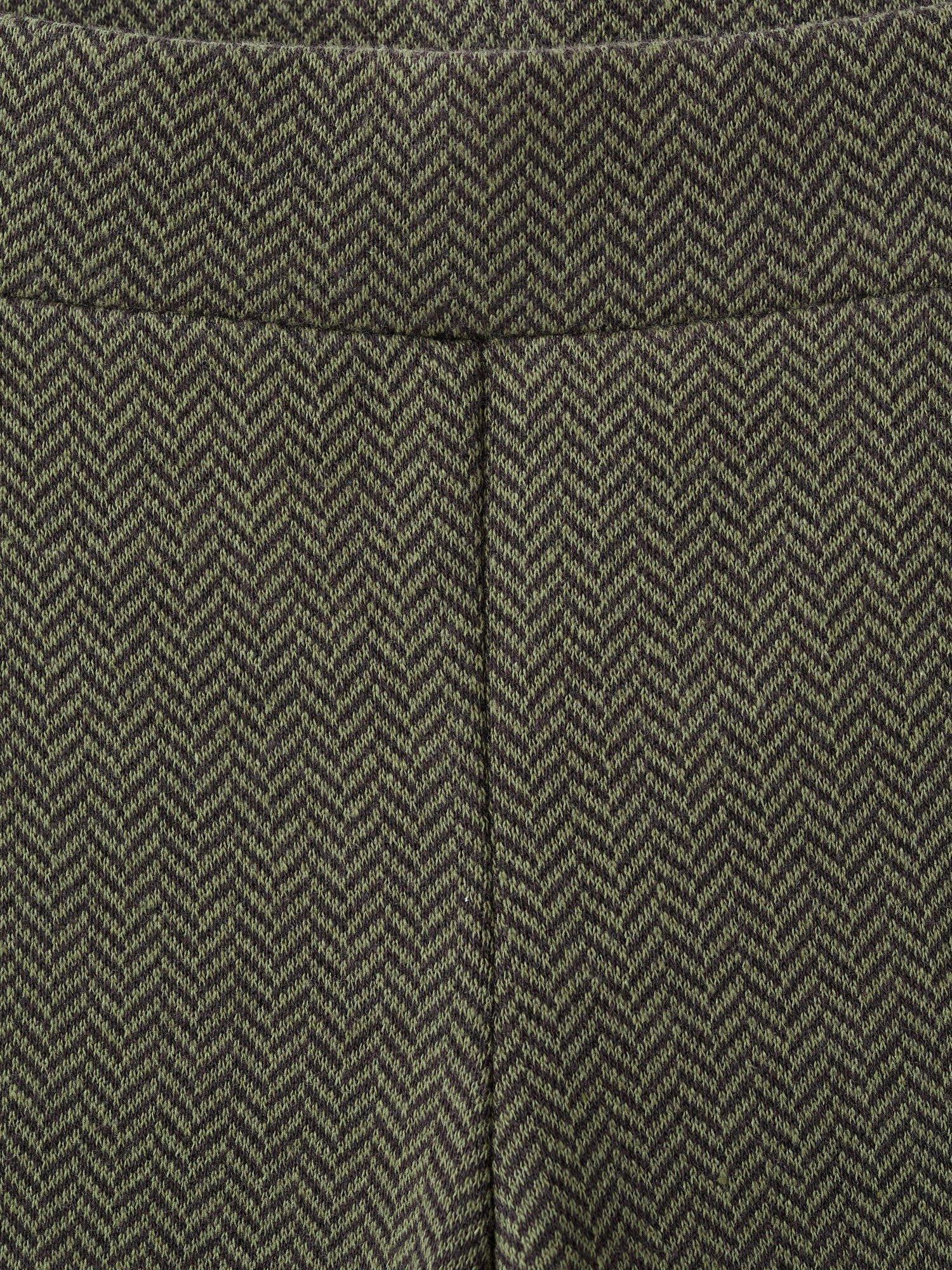 Product image 4 of 4, which shows Mango Kids' Oli Cotton Blend Flared Leggings, Khaki, 6 years