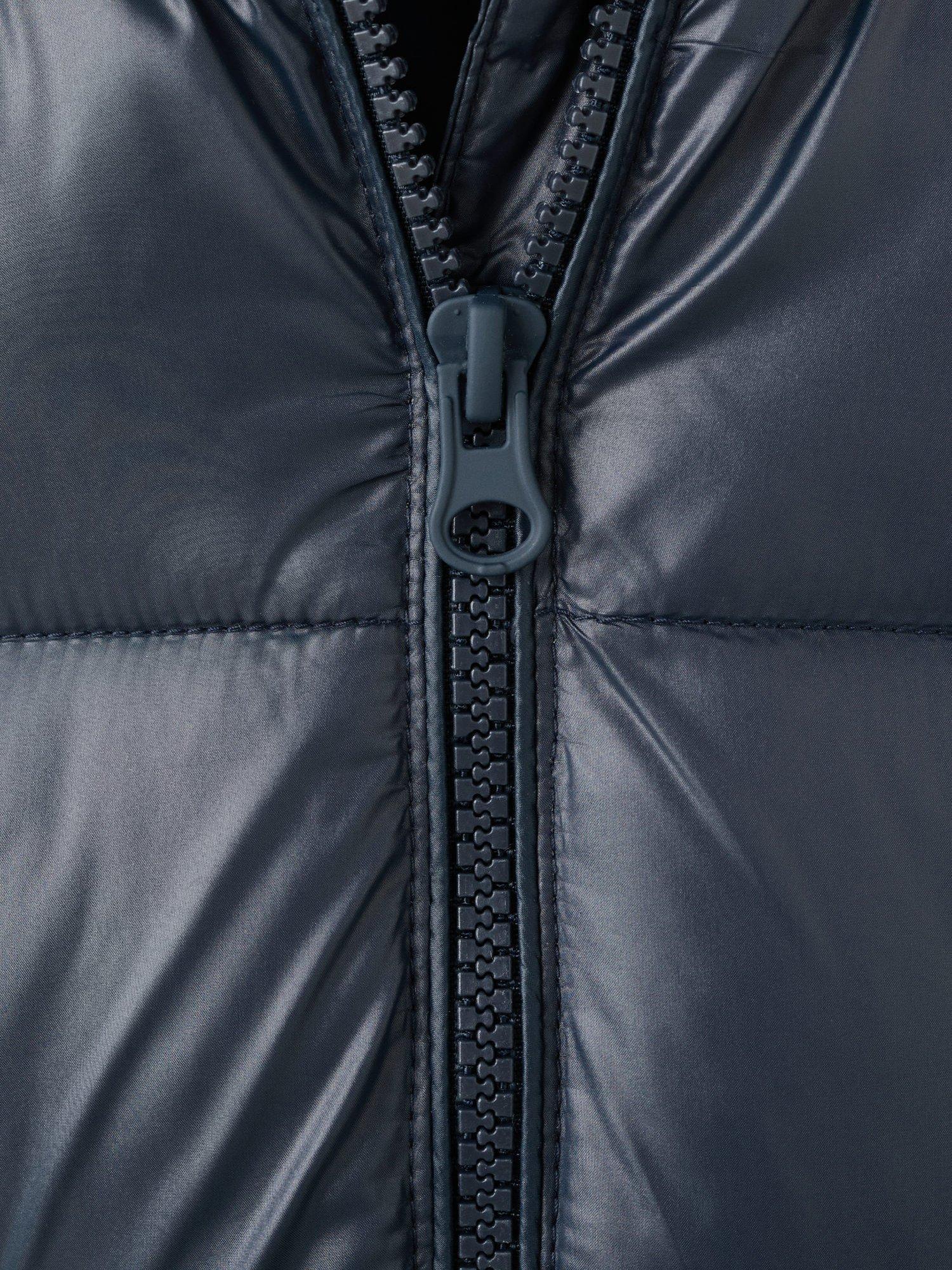 Product image 7 of 7, which shows Mango Kids' Ciniab Quilted Hooded Coat, Navy, 12-18 months